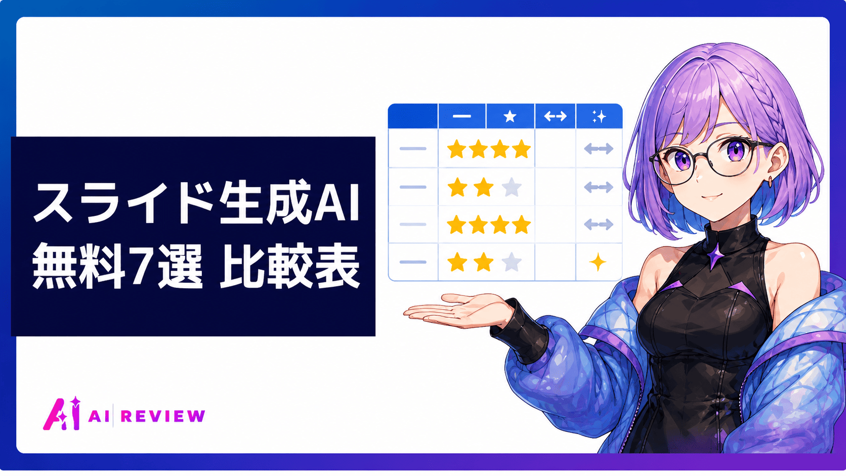 スライド生成AI 無料7選 比較表